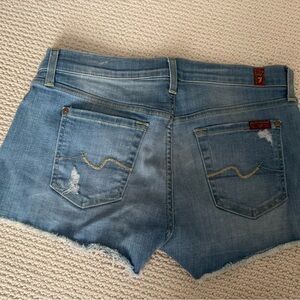 7 For All Mankind Light Blue Jean Shorts